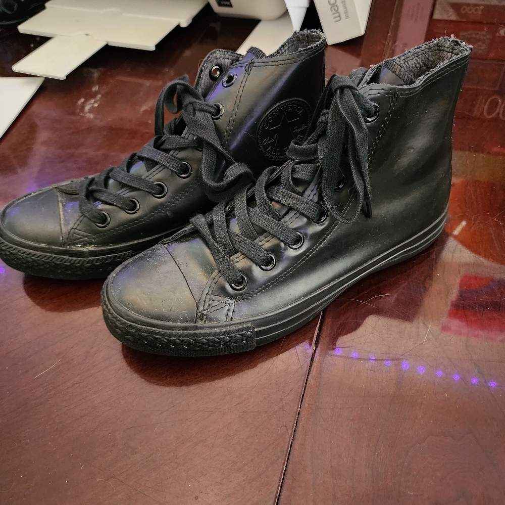 Wet Look Shiny Converse Hitops - image 1